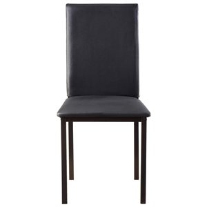 Mazin Industries Temple Transitional Side Chair - Black - Set of 2