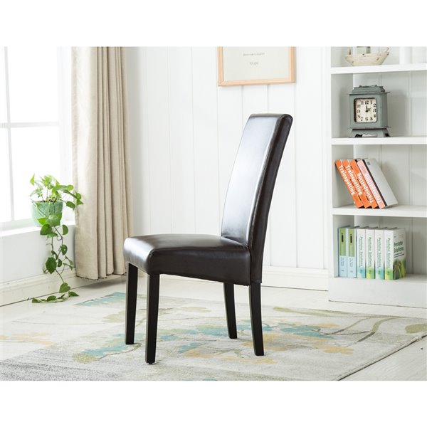 Chaises traditionnelles Jamie de HomeTrend, brun, ensemble de 2