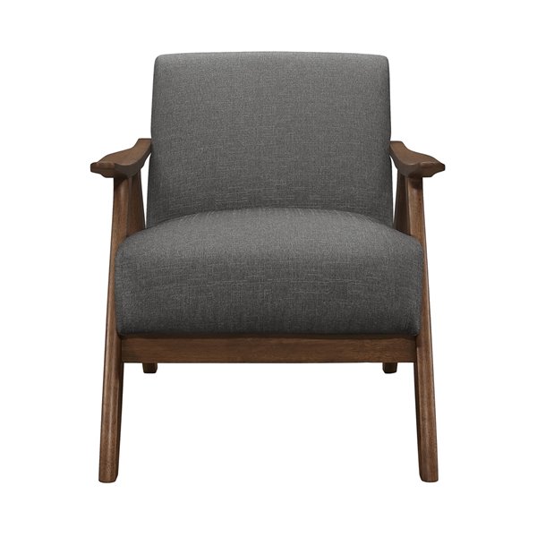 HomeTrend Damala Modern Polyester/Polyester Blend Accent Chair - Gray