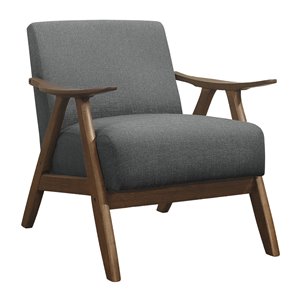 HomeTrend Damala Modern Polyester/Polyester Blend Accent Chair - Gray