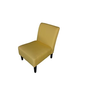 Mazin Industries Nadine Modern Linen Slipper Chair - Yellow