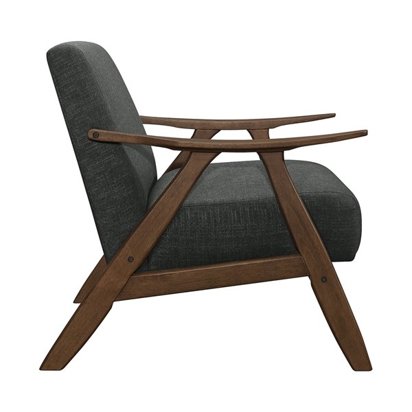HomeTrend Damala Modern Polyester/Polyester Blend Accent Chair - Dark Gray