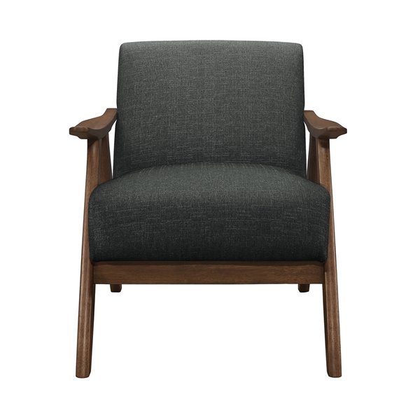 HomeTrend Damala Modern Polyester/Polyester Blend Accent Chair - Dark Gray