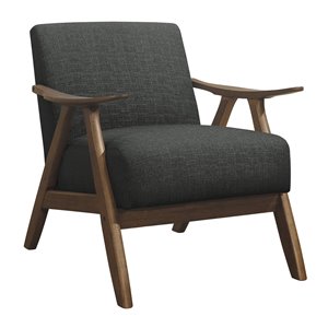 HomeTrend Damala Modern Polyester/Polyester Blend Accent Chair - Dark Gray