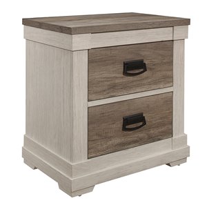 Table de chevet Arcadia de HomeTrend, bois franc asiatique, gris