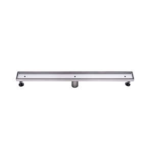 ToWo Linear Shower Drain - Tile-In - 24-in x 3-in - Stainless Steel