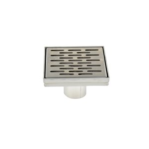 ToWo Square Shower Drain - Grill Grid - 5 3/32-in x 5 3/32-in - Stainless Steel