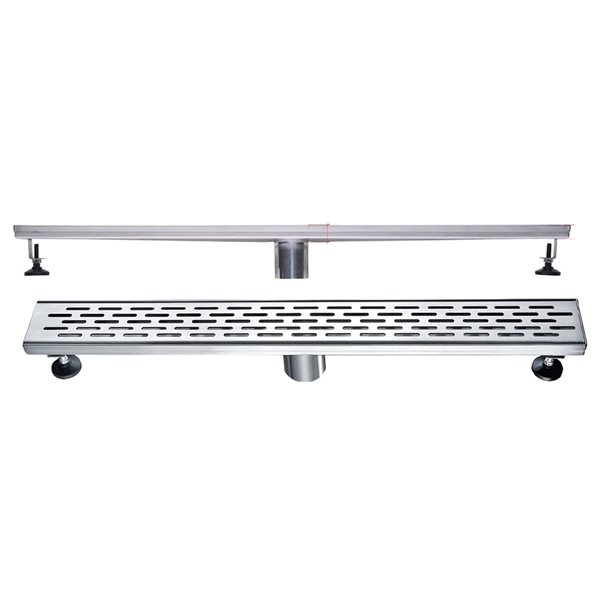 ToWo Linear Shower Drain - Grill Grid - 47-in x 3-in - Stainless Steel