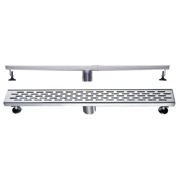 ToWo Linear Shower Drain - Grill Grid - 24-in x 3-in - Stainless Steel