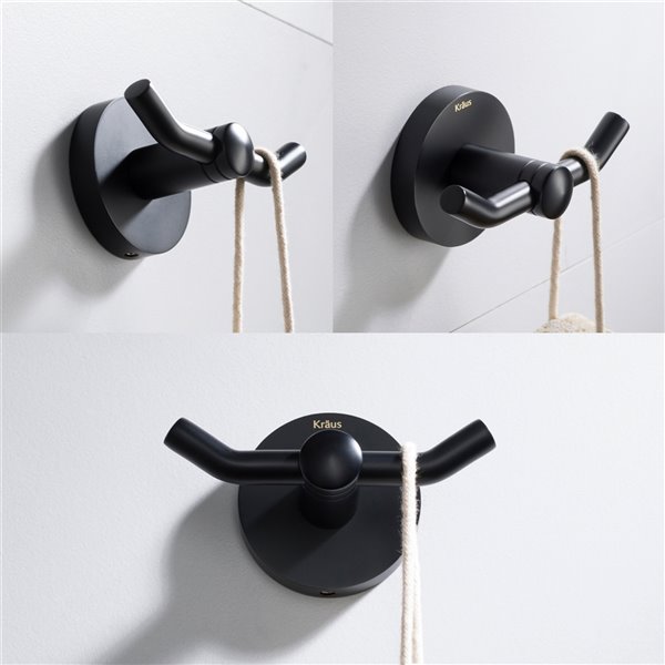 Kraus Elie Bathroom Accessory Set - 4 Pieces - Matte Black