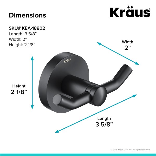 Kraus Elie Bathroom Accessory Set - 4 Pieces - Matte Black