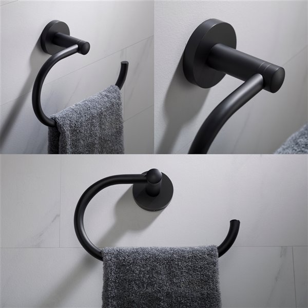 Kraus Elie Bathroom Accessory Set - 4 Pieces - Matte Black