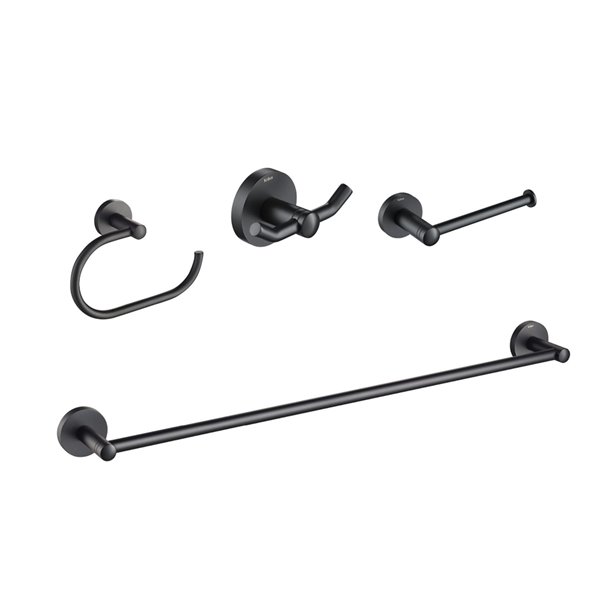 Kraus Elie Bathroom Accessory Set - 4 Pieces - Matte Black