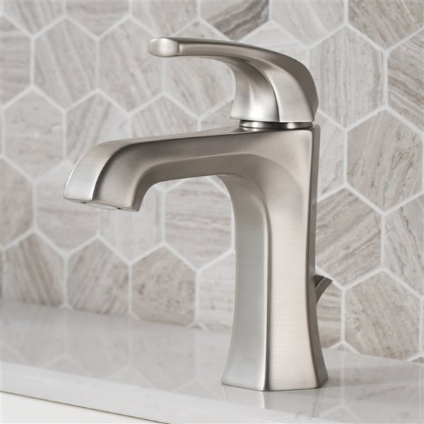 Kraus Esta Single Handle Faucet with Drain - 2 Pack - Stainless Steel