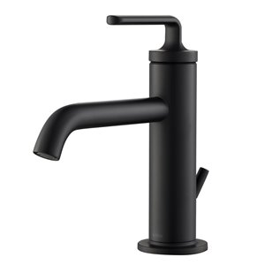 Kraus Ramus Single Handle Bathroom Faucet with Drain - Matte Black