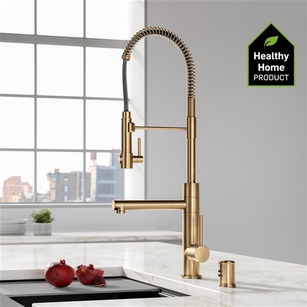 Kraus Dishwasher Universal Air Gap - Brushed Brass