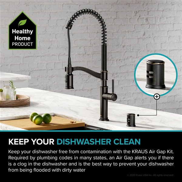 Kraus Dishwasher Universal Air Gap Oil Rubbed Bronze KAG2ORB RONA