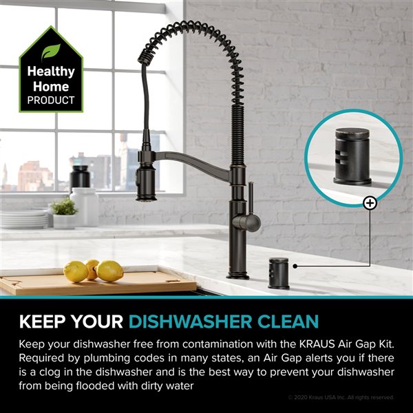 Kraus Dishwasher Air Gap - Oil Rubbed Bronze