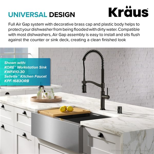 Kraus Dishwasher Air Gap - Oil Rubbed Bronze