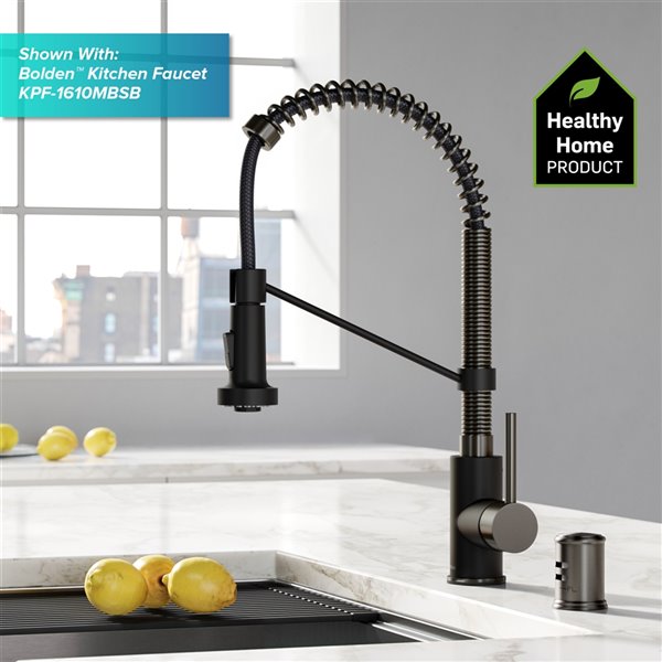 Kraus Spot-Free Universal Dishwasher Air Gap - Black Stainless