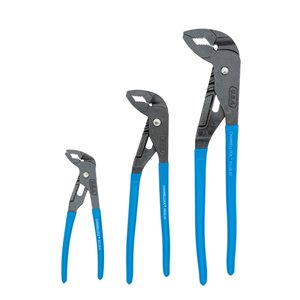 Channellock Tongue and Groove Griplock 3-Pack Groove Joint Plier Set