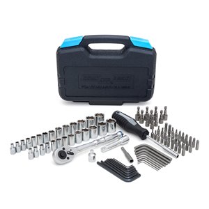 Channellock Professional 94-Piece Standard (SAE) and Metric Combination 1/2-in; 3/8-in Drive Set Shallow/Deep Socket Set