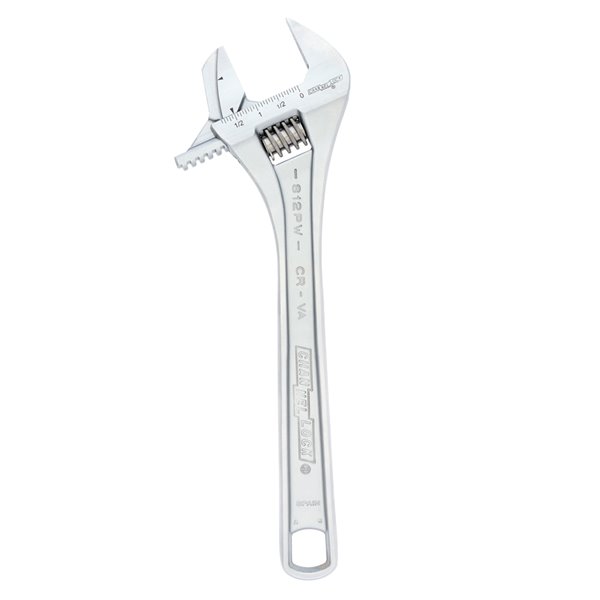 Channellock 12.32-in Adjustable Wrench - Steel - Reversible