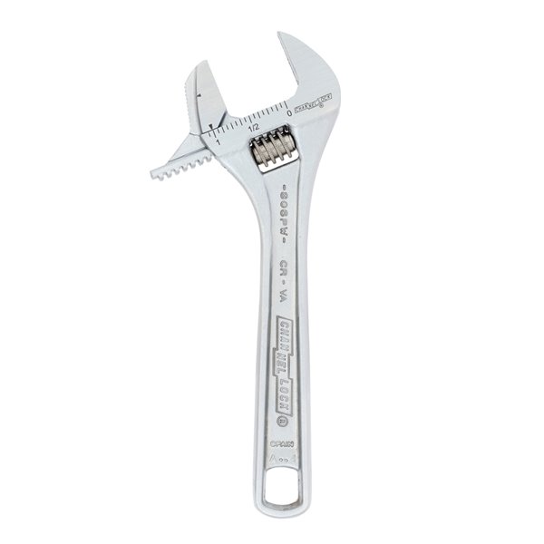 Channellock 6.38-in Adjustable Wrench - Steel - Reversible