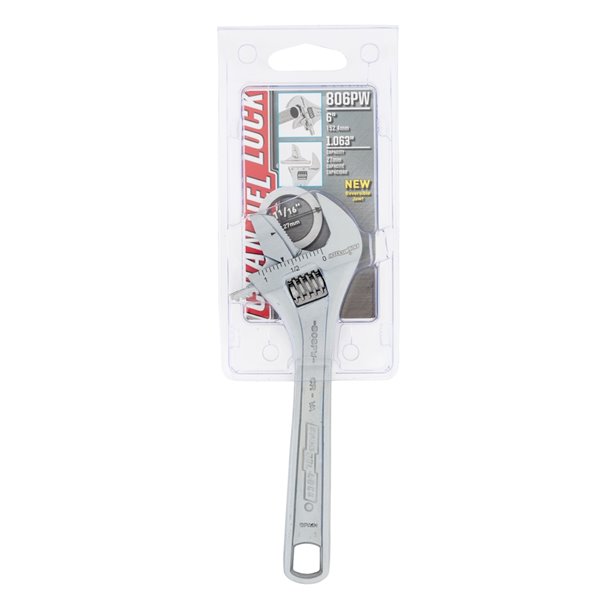 Channellock 6.38-in Adjustable Wrench - Steel - Reversible