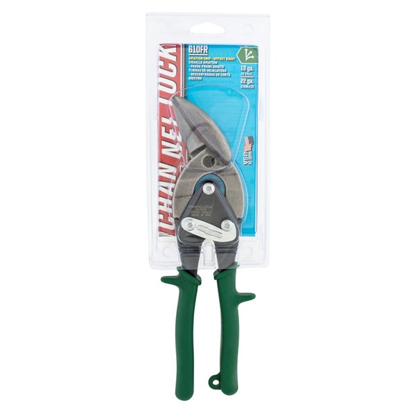 Channellock Professional 10-in Aviation Snip/Offset Right Cut Snips - Forged Alloy Steel