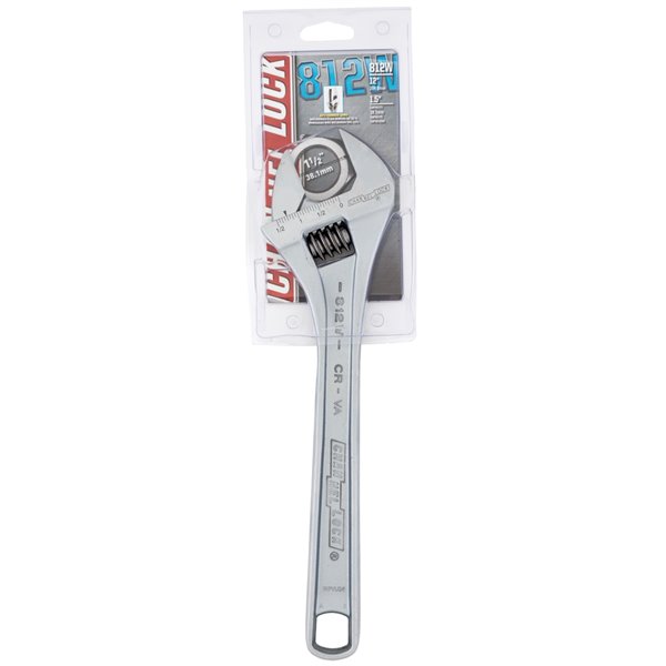 Channellock 12-in Adjustable Wrench - Steel - 3.42-in Width