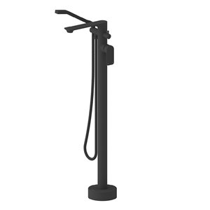 akuaplus® ELENA Freestanding Bathtub Faucet with Hand Shower - Matt Black