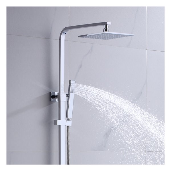 akuaplus® Elite Shower Faucet with Hand Shower - Sliding Rail - Chrome