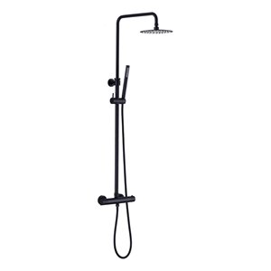 akuaplus® Elite Shower Faucet with Hand Shower - Sliding Rail - Matte Black