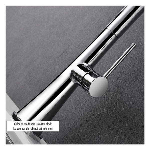 akuaplus® AIMI 1-Handle Kitchen Faucet - Matte Black