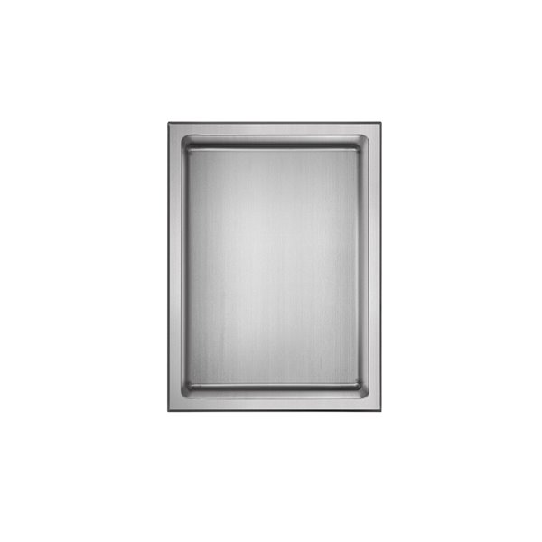 akuaplus Layla 12-in x 16-in Polished Stainless Steel Bath Shower Niche