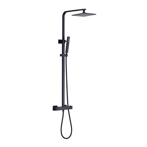 akuaplus® Irene Shower Faucet with Hand Shower - Sliding Rail - Matte Black