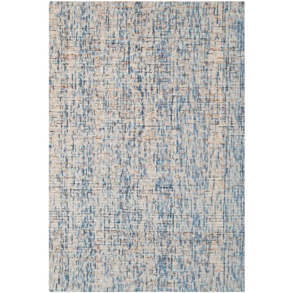 Safavieh Abstract Rectangular Area Rug - Handcrafted - 4-ft x 6-ft - Dark Blue/Rust