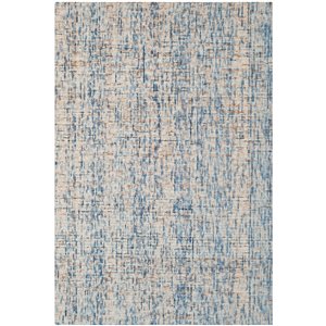 Safavieh Abstract Rectangular Area Rug - Handcrafted - 4-ft x 6-ft - Dark Blue/Rust