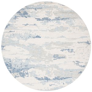 Safavieh Abstract Round Area Rug - Handcrafted - 6-ft x 6-ft - Ivory/Blue