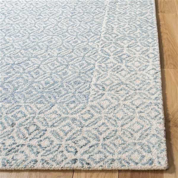 Safavieh Abstract Rectangular Area Rug - Geometric Motif - Handcrafted - 4-ft x 6-ft - Ivory/Blue