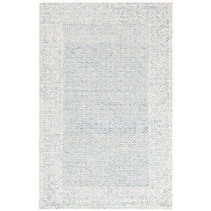 Safavieh Abstract Rectangular Area Rug - Geometric Motif - Handcrafted - 4-ft x 6-ft - Ivory/Blue