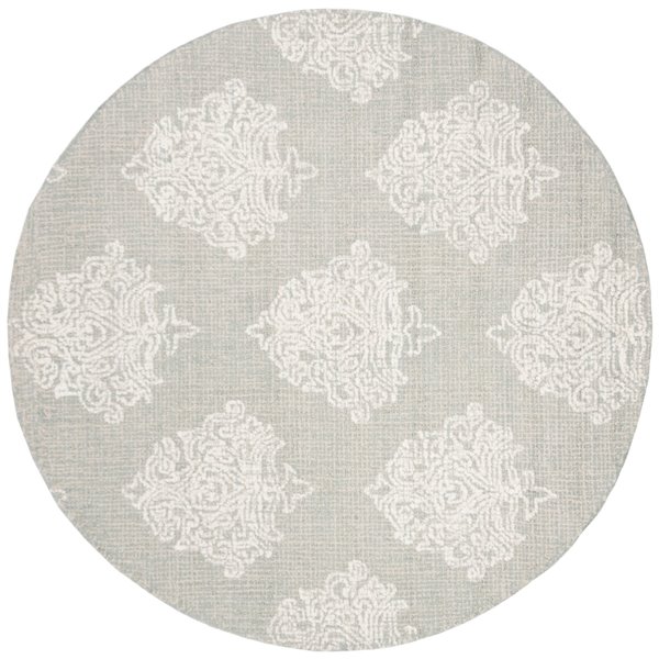 Safavieh Abstract Round Area Rug - Handcrafted - 6-ft x 6-ft - Aqua/Ivory