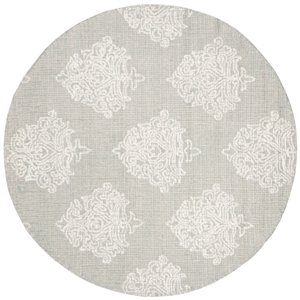 Safavieh Abstract Round Area Rug - Handcrafted - 6-ft x 6-ft - Aqua/Ivory