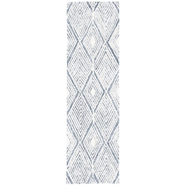 Safavieh Abstract Rectangular Runner - Handcrafted - 2.3-ft x 8-ft - Ivory/Charcoal