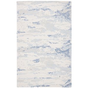 Safavieh Abstract Rectangular Area Rug - Handcrafted - 4-ft x 6-ft - Ivory/Blue