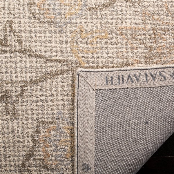 Safavieh Abstract Rectangular Area Rug - Handcrafted - 6-ft x 9-ft - Light Grey/Ivory