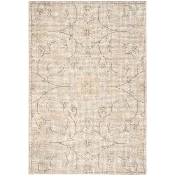 Safavieh Abstract Rectangular Area Rug - Handcrafted - 6-ft x 9-ft - Light Grey/Ivory