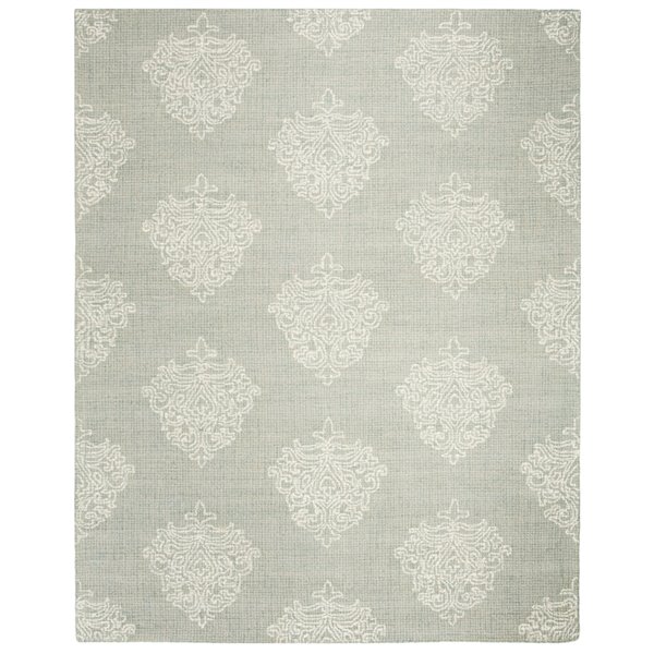 Safavieh Abstract Rectangular Area Rug - Handcrafted - 9-ft x 12-ft - Aqua/Ivory
