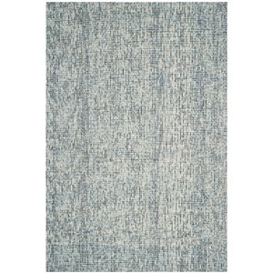 Tapis décoratif rectangulaire Abstract de Safavieh, fait à la main, 6 pi x 9 pi, bleu/charbon